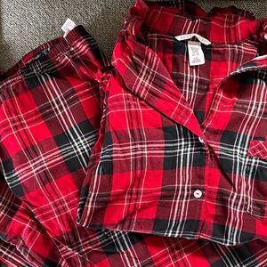 Victoria's Secret Red and Black Plaid Sleepwear